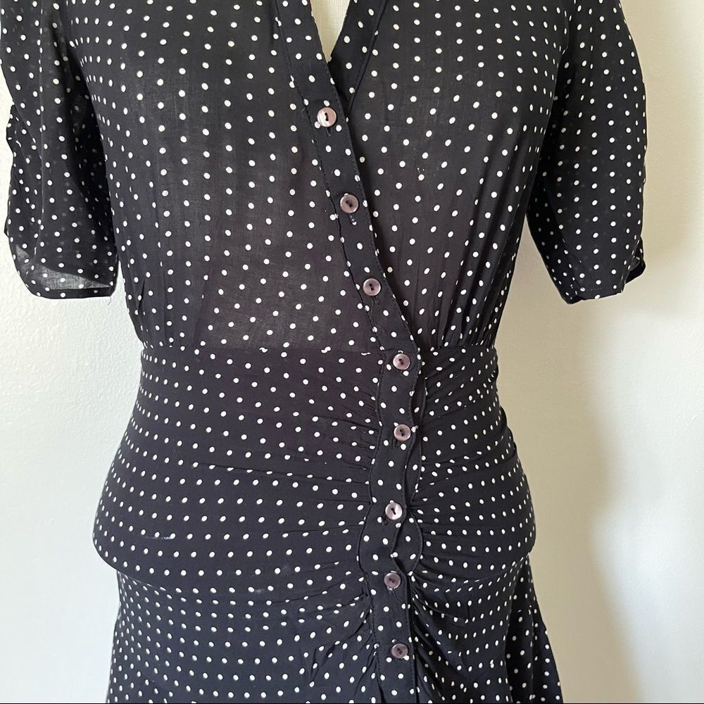 Twee Girly Free People Pippa Polka Dot Button Mini dress NWOT size XS - Picture 3 of 7